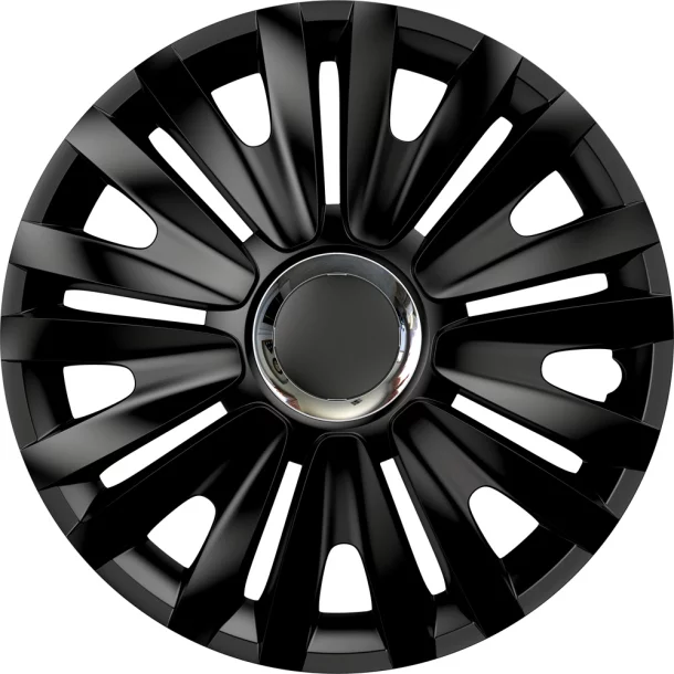 Wheel covers set Cridem Royal RC 4pcs - Black/Chrome - 14&#039;&#039;