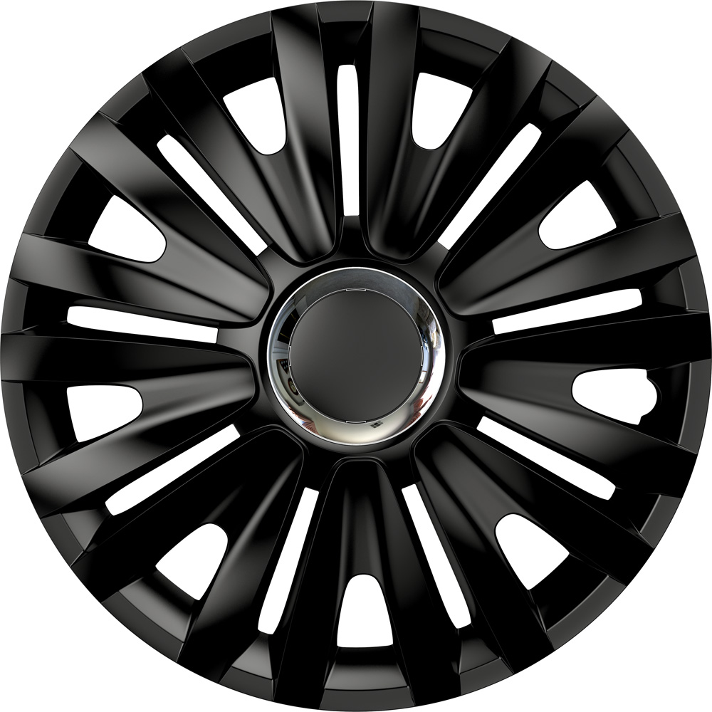 Wheel covers set Cridem Royal RC 4pcs - Black/Chrome - 16'' - Resealed thumb