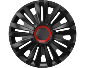 Wheel covers set Cridem Royal RR 4pcs - Black/Red - 15&#039;&#039; - Resealed
