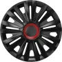 Wheel covers set Cridem Royal RR 4pcs - Black/Red - 15&#039;&#039; - Resealed