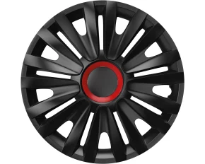 Set capace roti auto Cridem Royal RR 4buc - Negru/Rosu - 16&#039;&#039;-Resigilat,