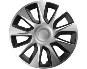 Wheel covers set Cridem Stratos 4pcs - Silver/Black - 14&#039;&#039;