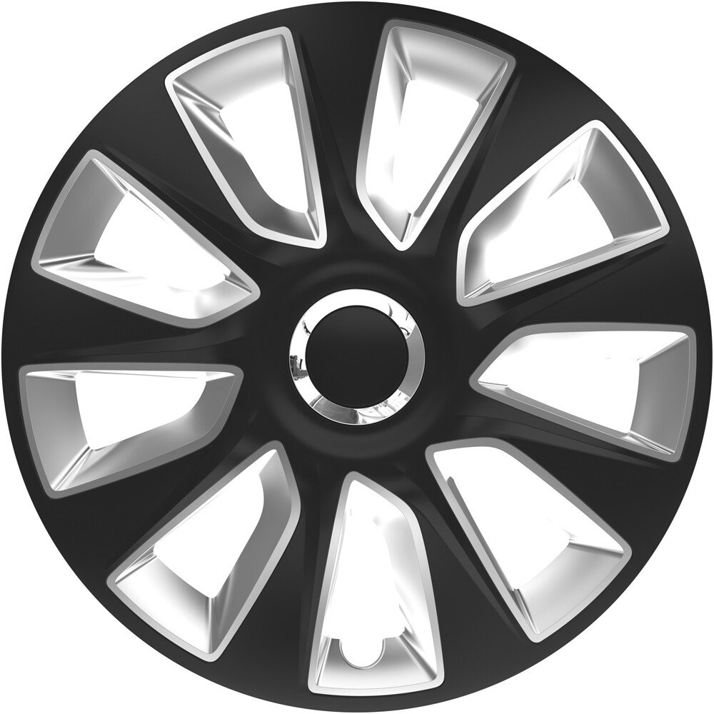 Set capace roti auto Cridem Stratos RC 4buc - Negru/Argintiu - 15'' thumb