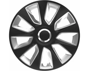 Wheel covers set Cridem Stratos RC 4pcs - Black/Silver - 17&#039;&#039;