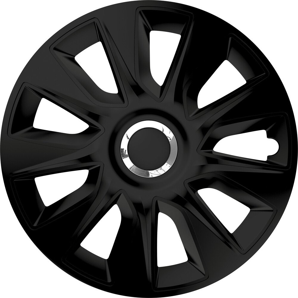 Wheel covers set Cridem Stratos RC 4pcs - Black/Chrome - 15'' thumb