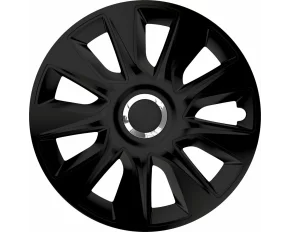 Wheel covers set Cridem Stratos RC 4pcs - Black/Chrome - 15&#039;&#039;