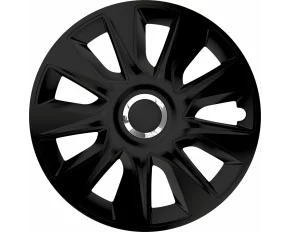 Wheel covers set Cridem Stratos RC 4pcs - Black/Chrome - 16&#039;&#039;