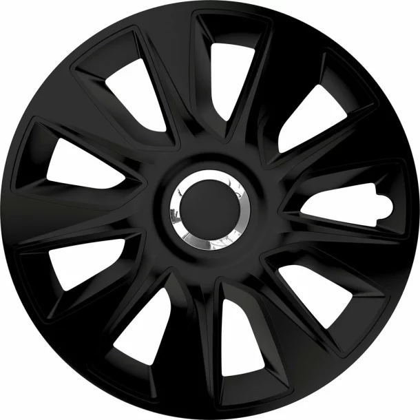 Wheel covers set Cridem Stratos RC 4pcs - Black/Chrome - 17&#039;&#039;