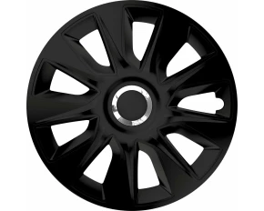 Set capace roti auto Cridem Stratos RC 4buc - Negru/Crom - 17'' - Resigilat