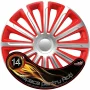 Wheel covers set Cridem Trend 4pcs - Silver/Red - 14&#039;&#039;