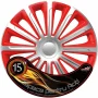 Wheel covers set Cridem Trend 4pcs - Silver/Red - 15&#039;&#039;