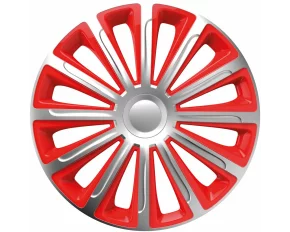Wheel covers set Cridem Trend 4pcs - Silver/Red - 15&#039;&#039;