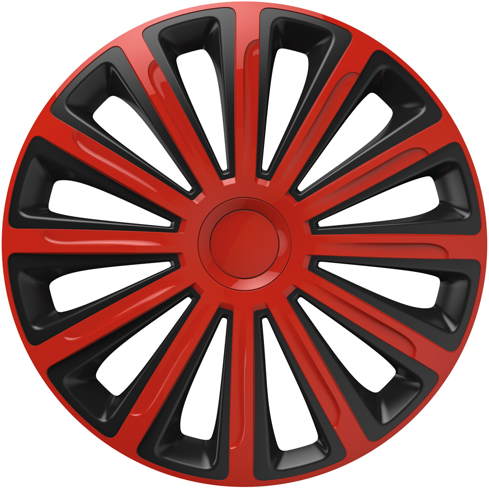 Wheel covers set Cridem Trend 4pcs - Red/Black - 14'' thumb
