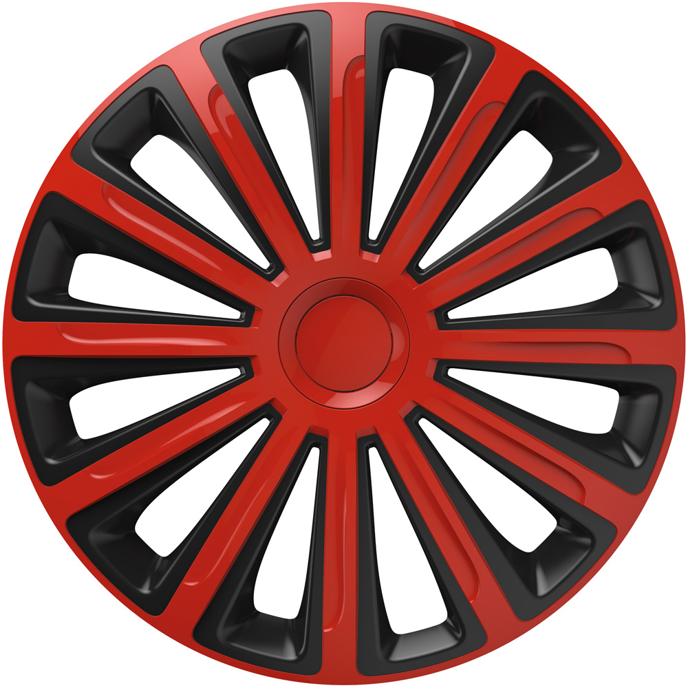 Wheel covers set Cridem Trend 4pcs - Red/Black - 16'' thumb