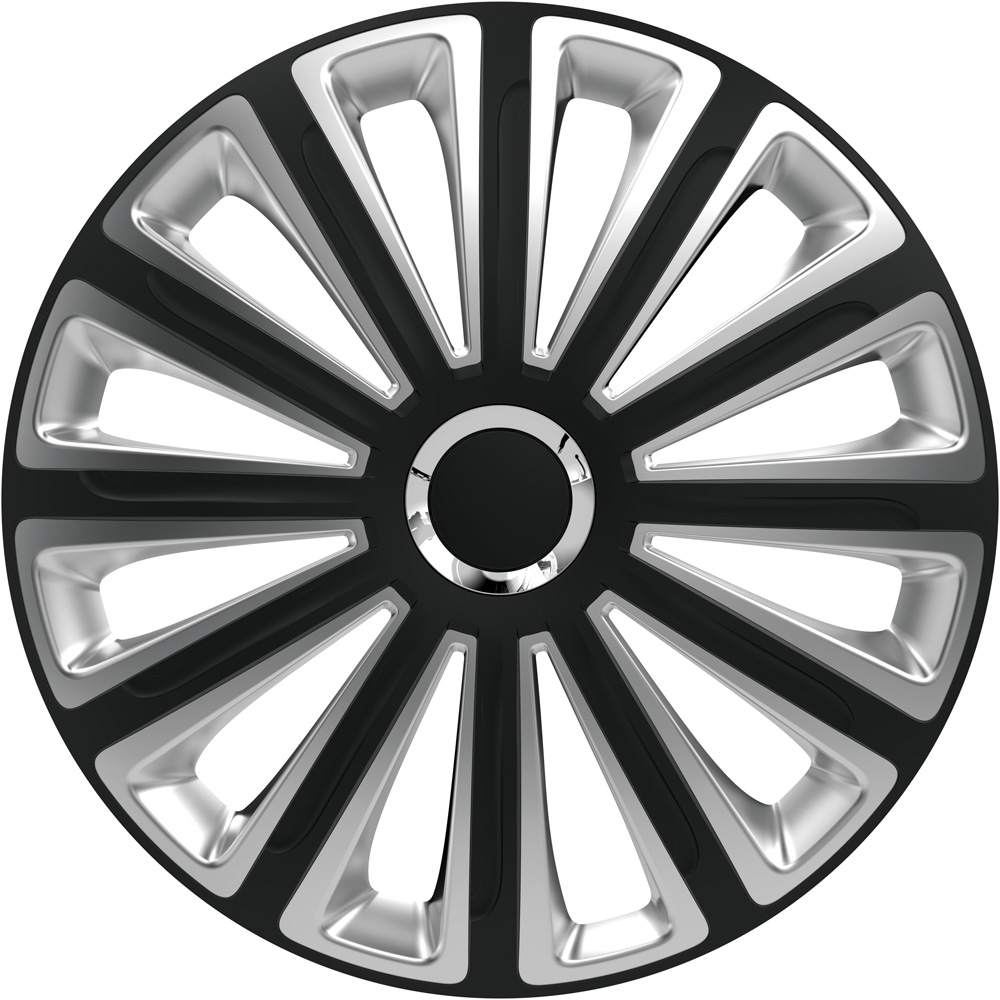 Set capace roti auto Cridem Trend RC 4buc - Negru/Argintiu - 14'' thumb