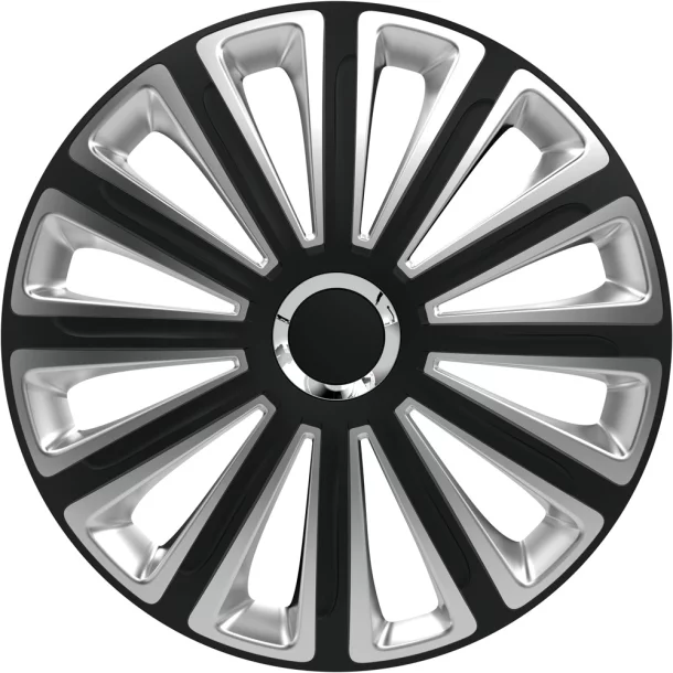 Set capace roti auto Cridem Trend RC 4buc - Negru/Argintiu - 15&#039;&#039;