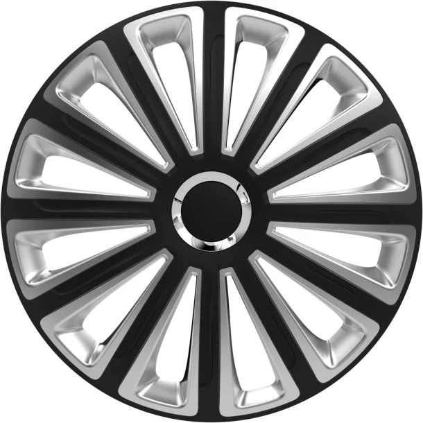 Wheel covers set Cridem Trend RC 4pcs - Black/Silver - 15&#039;&#039;