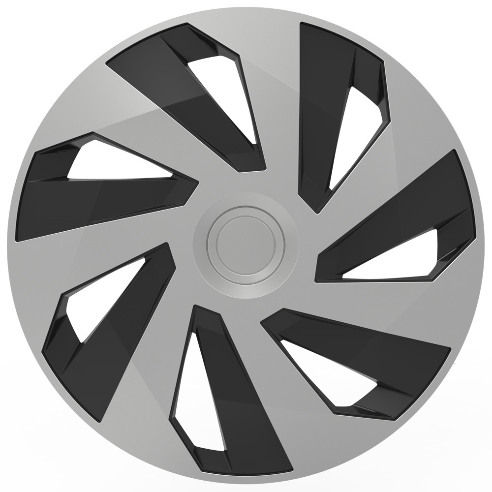 Wheel covers set Cridem Vector 4pcs - Silver/Black - 14'' thumb