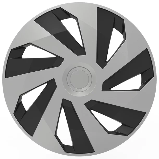 Wheel covers set Cridem Vector 4pcs - Silver/Black - 15&#039;&#039;