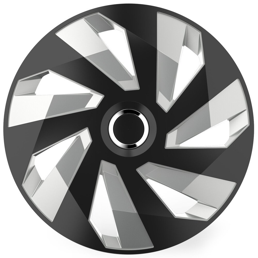 Wheel covers set Cridem Vector RC 4pcs - Black/Silver - 15'' thumb
