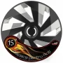 Wheel covers set Cridem Vector RC 4pcs - Black/Silver - 15&#039;&#039;