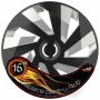 Set capace roti auto Cridem Vector RC 4buc - Negru/Argintiu - 16&#039;&#039; - Resigilat