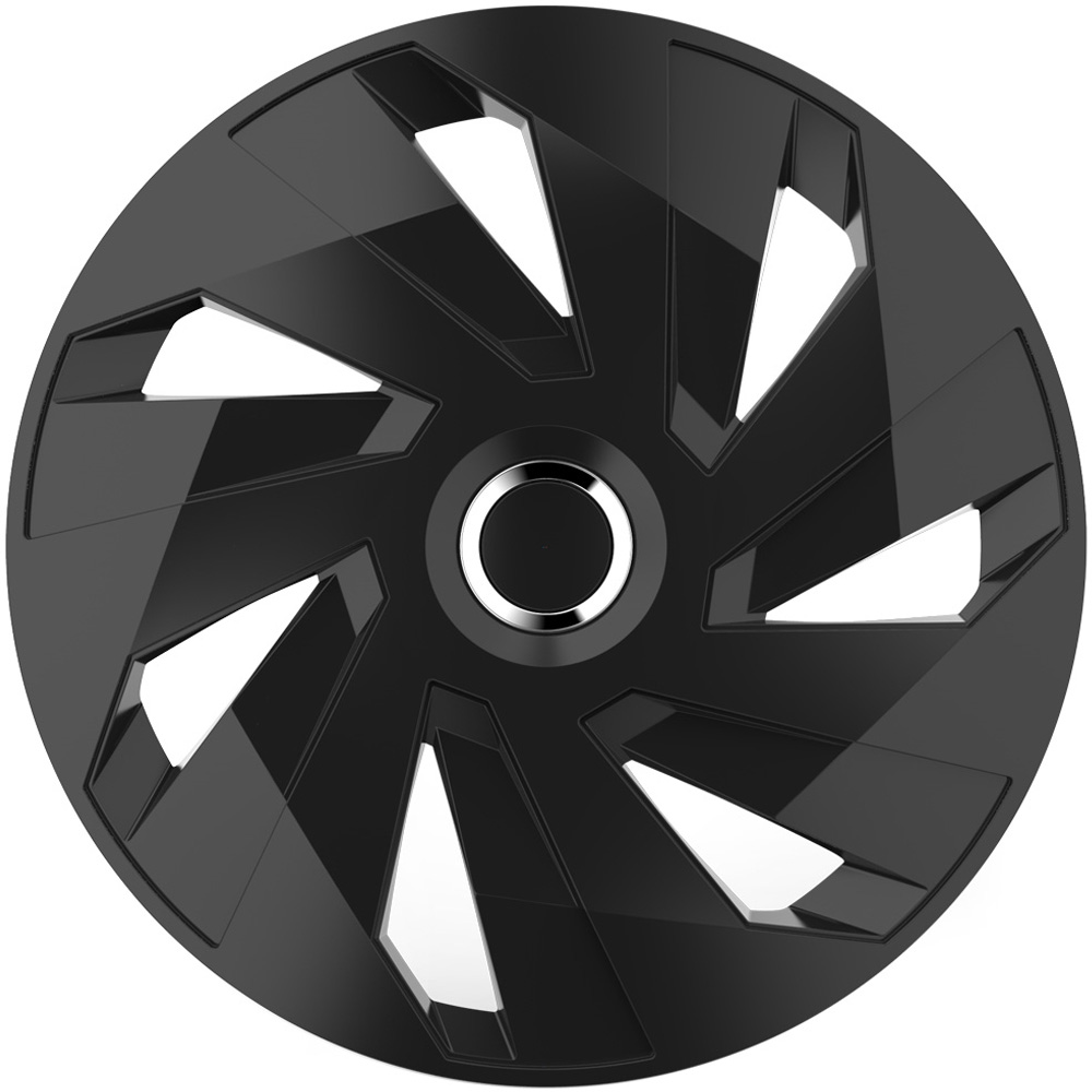Wheel covers set Cridem Vector RC 4pcs - Black/Chrome - 15'' thumb