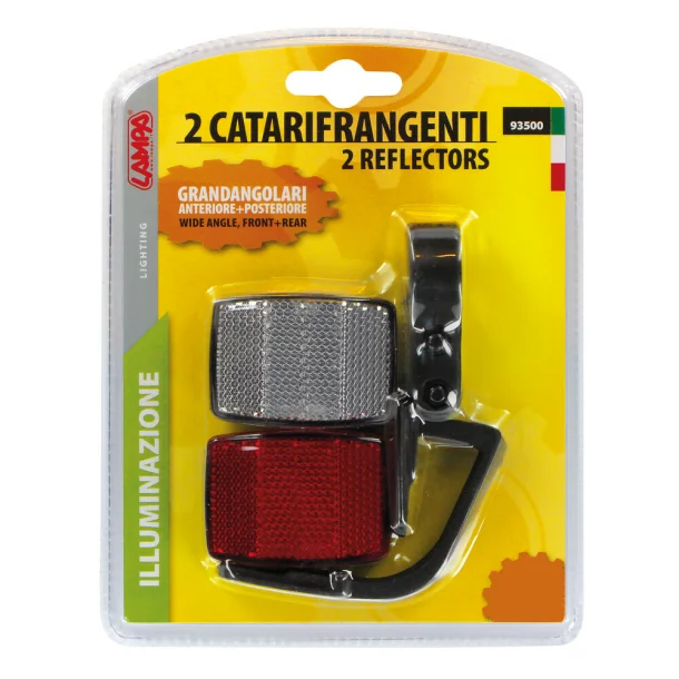 Set catadioptri reflectorizanti bicicleta fata-spate 2buc Lampa - Alb/Rosu - Resigilat