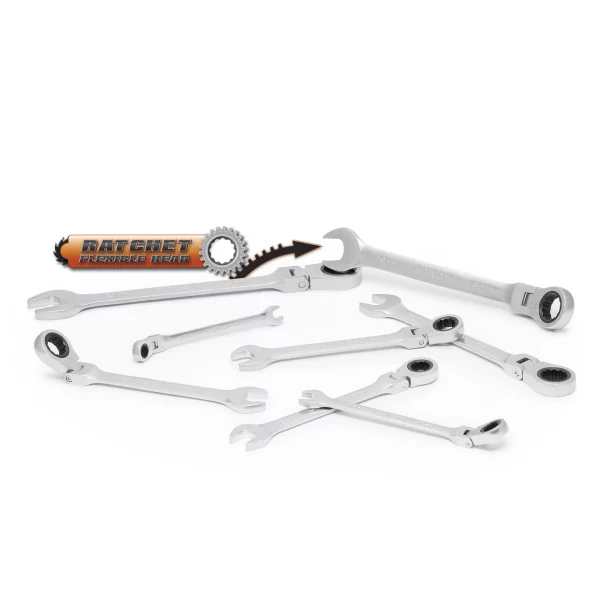 8 in 1 Flex-Head Ratchet Wrench Set