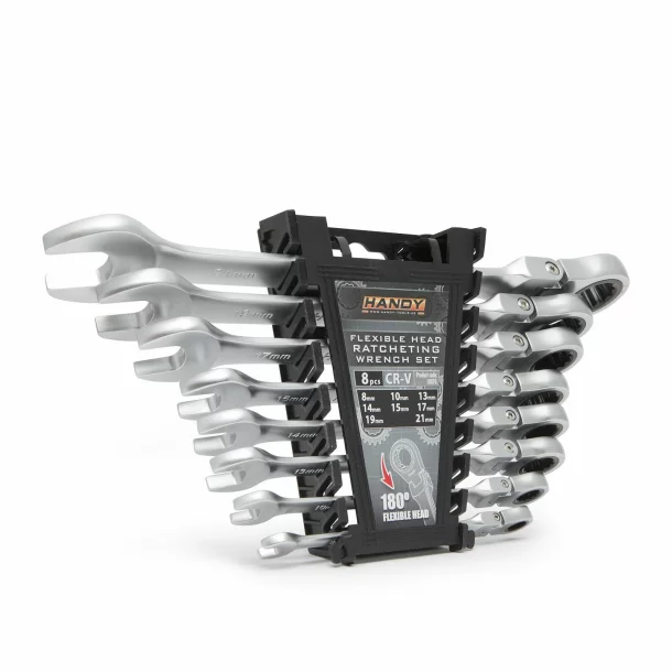 8 in 1 Flex-Head Ratchet Wrench Set