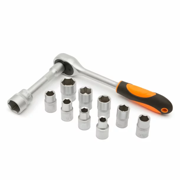 Ratchet wrench set - 1/2&quot; - 12 pcs