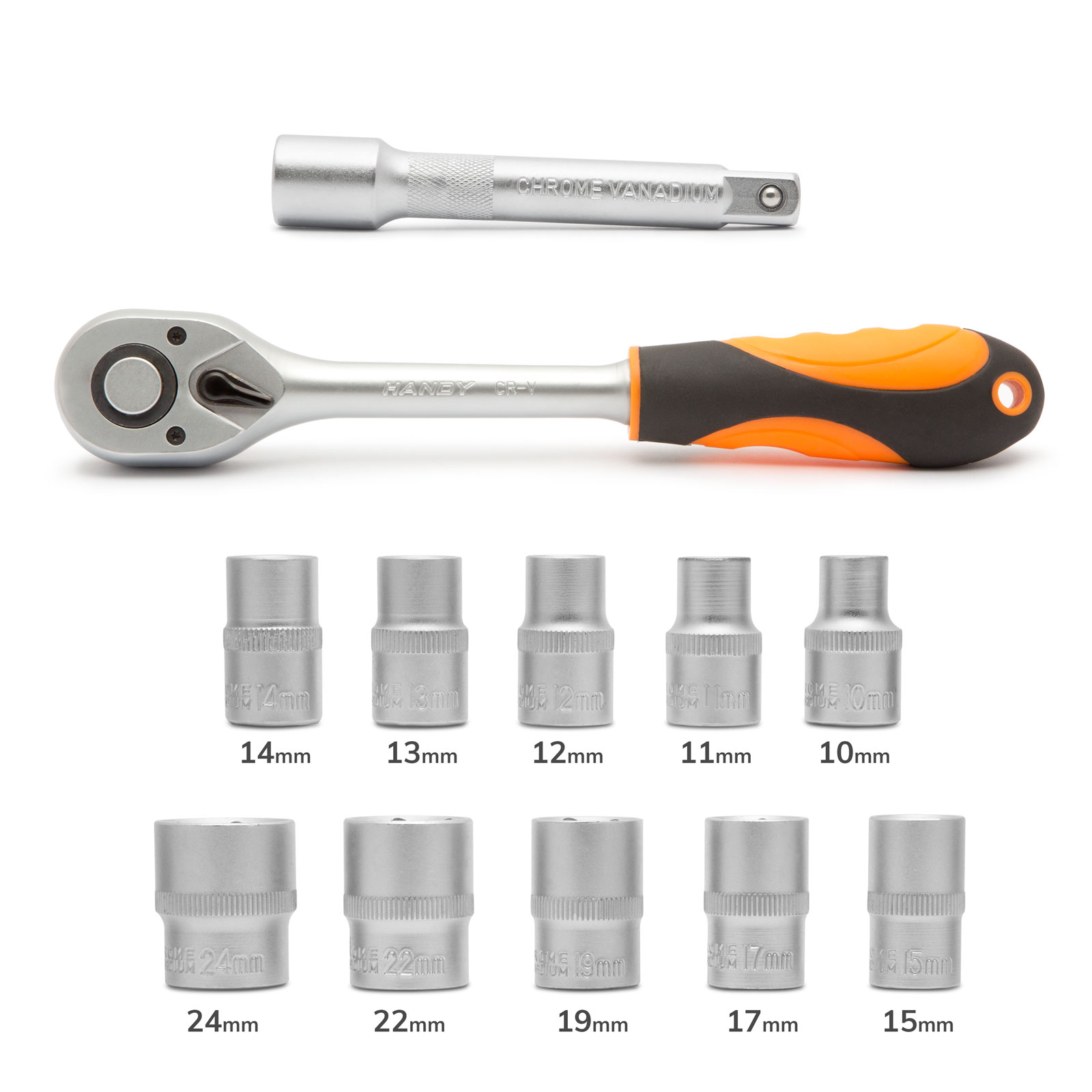 Ratchet wrench set - 1/2" - 12 pcs thumb