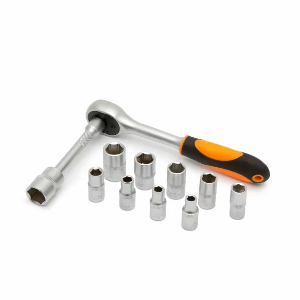 Ratchet wrench set - 1/4&quot; - 12 pcs