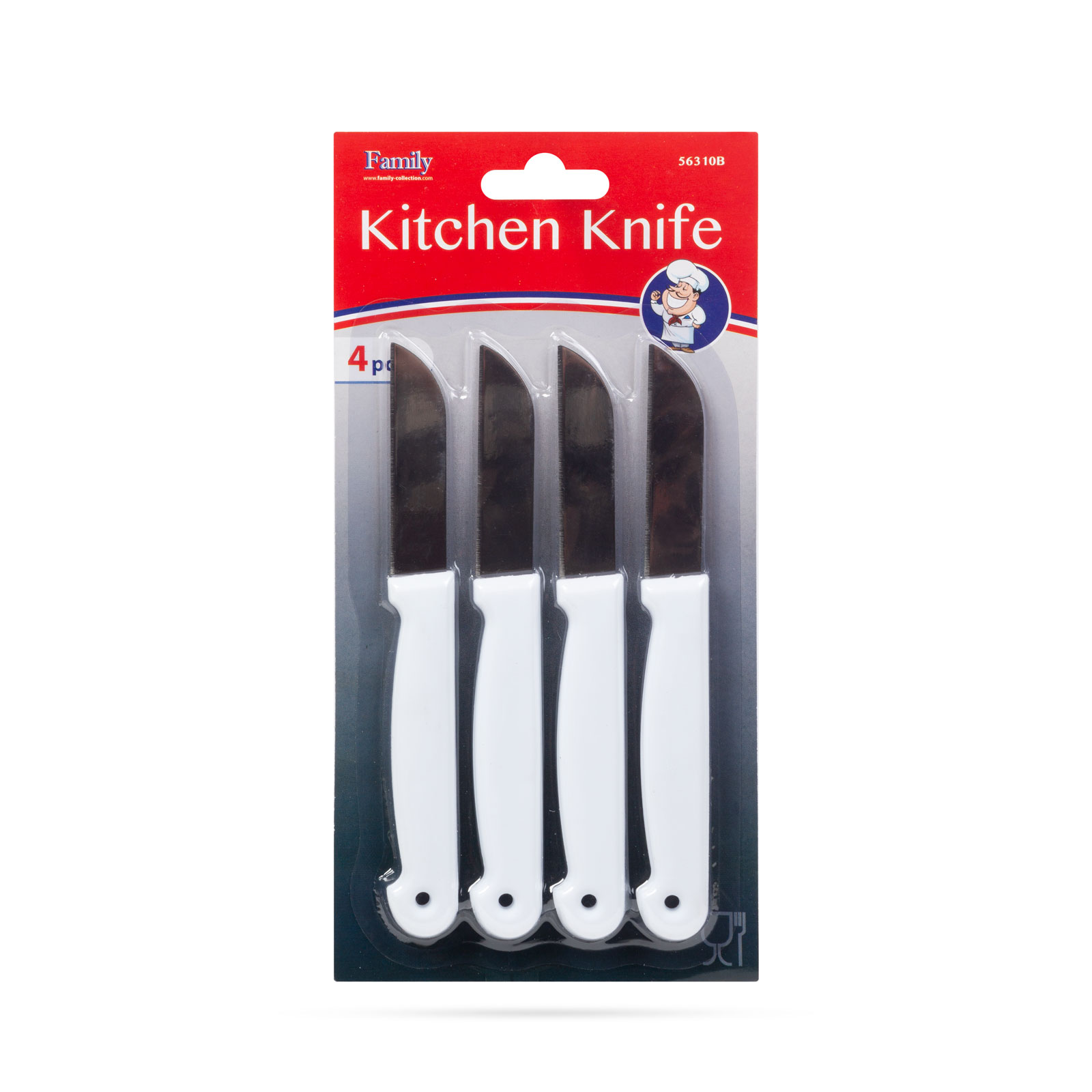 Kitchen knife - white - 4 pcs thumb