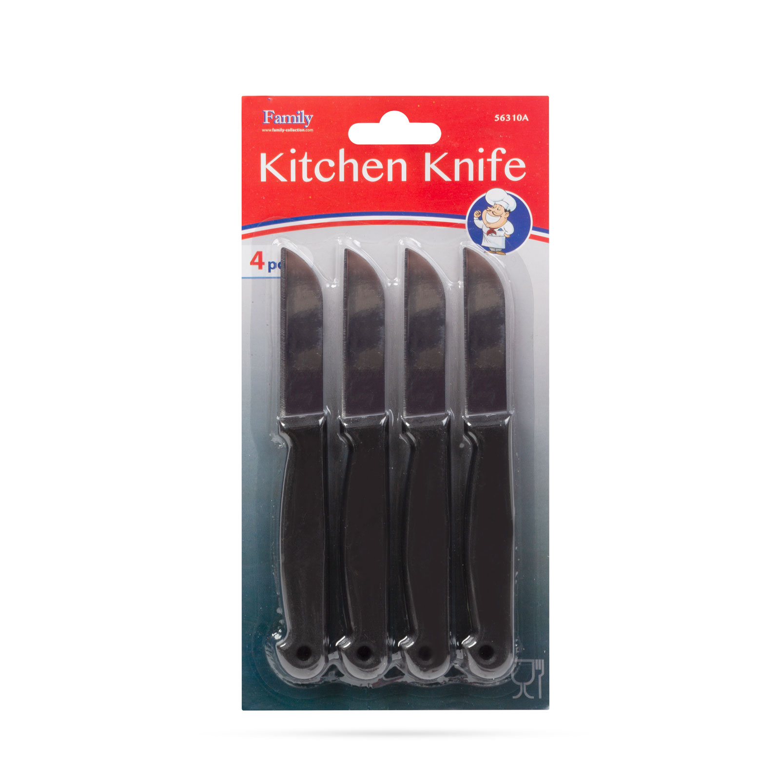 Kitchen knife - black - 4 pcs thumb