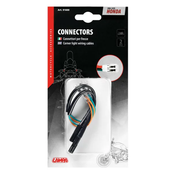 Corner lights wiring cables, 2 pcs - Honda