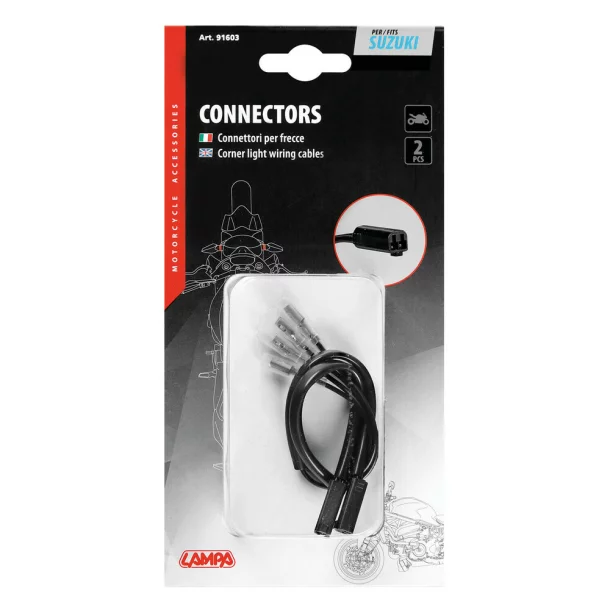 Corner lights wiring cables, 2 pcs - Suzuki