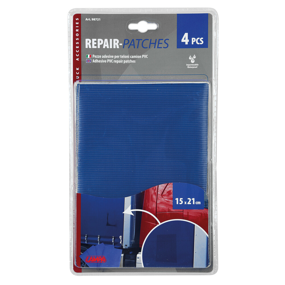 Set of 4 repair patches - Blue thumb