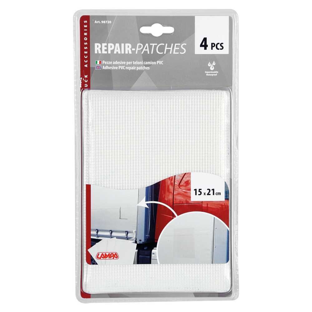 Set of 4 repair patches - Clear thumb