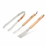Grill tool kit - 3pcs - with wooden handle