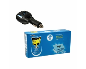 Set dispozitiv electric universal 12/24V si pastile impotriva tantarilor Raid 30buc