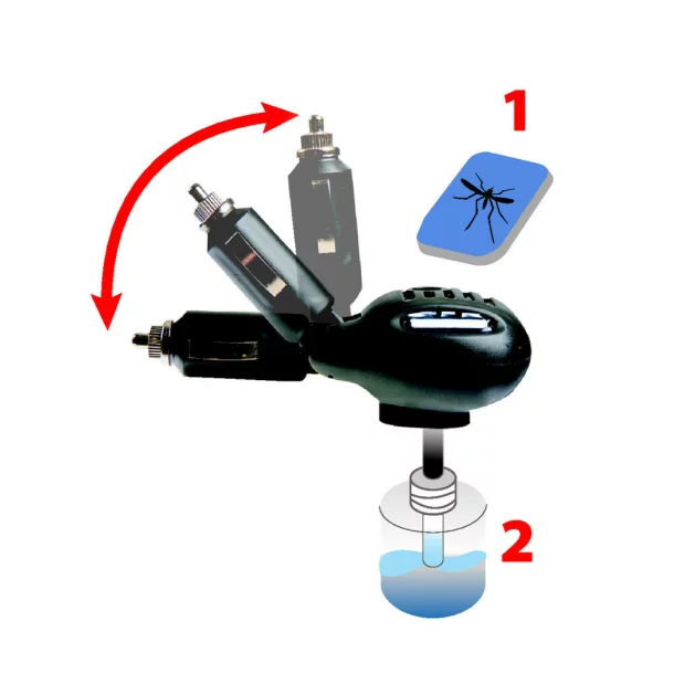 Univerzális elektromos készülék 12/24V és Raid szúnyogriasztó lapkák 30db