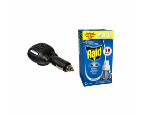 Set dispozitiv electric universal 12/24V si rezerva lichid impotriva tantarilor Raid, 30 nopti, 21ml