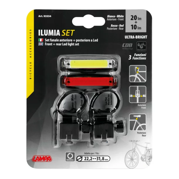 Set far si stop spate cu LED pentru bicicleta, Ilumia