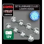 8 db LED világítás Lampa 12V - Zöld