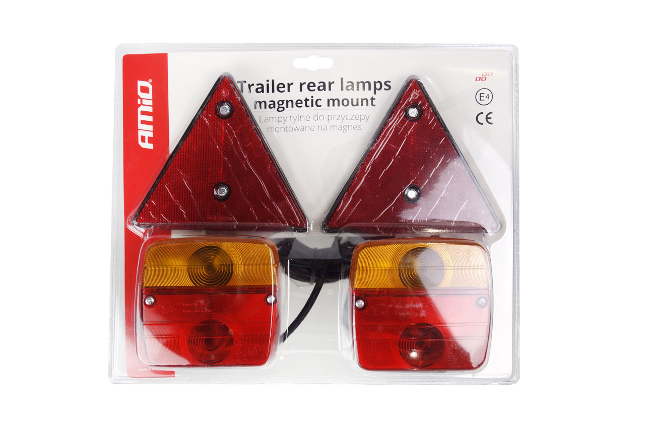 Magnetic trailer lamp set with triangle thumb