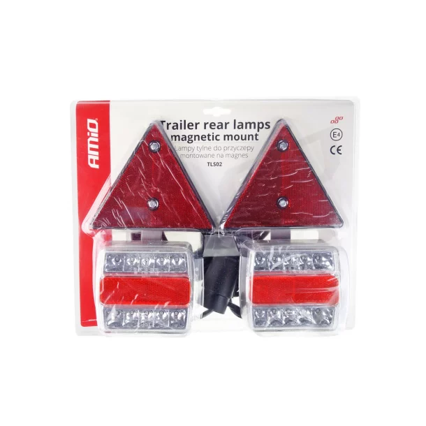 Magnetic trailer LED lamp set with triangle