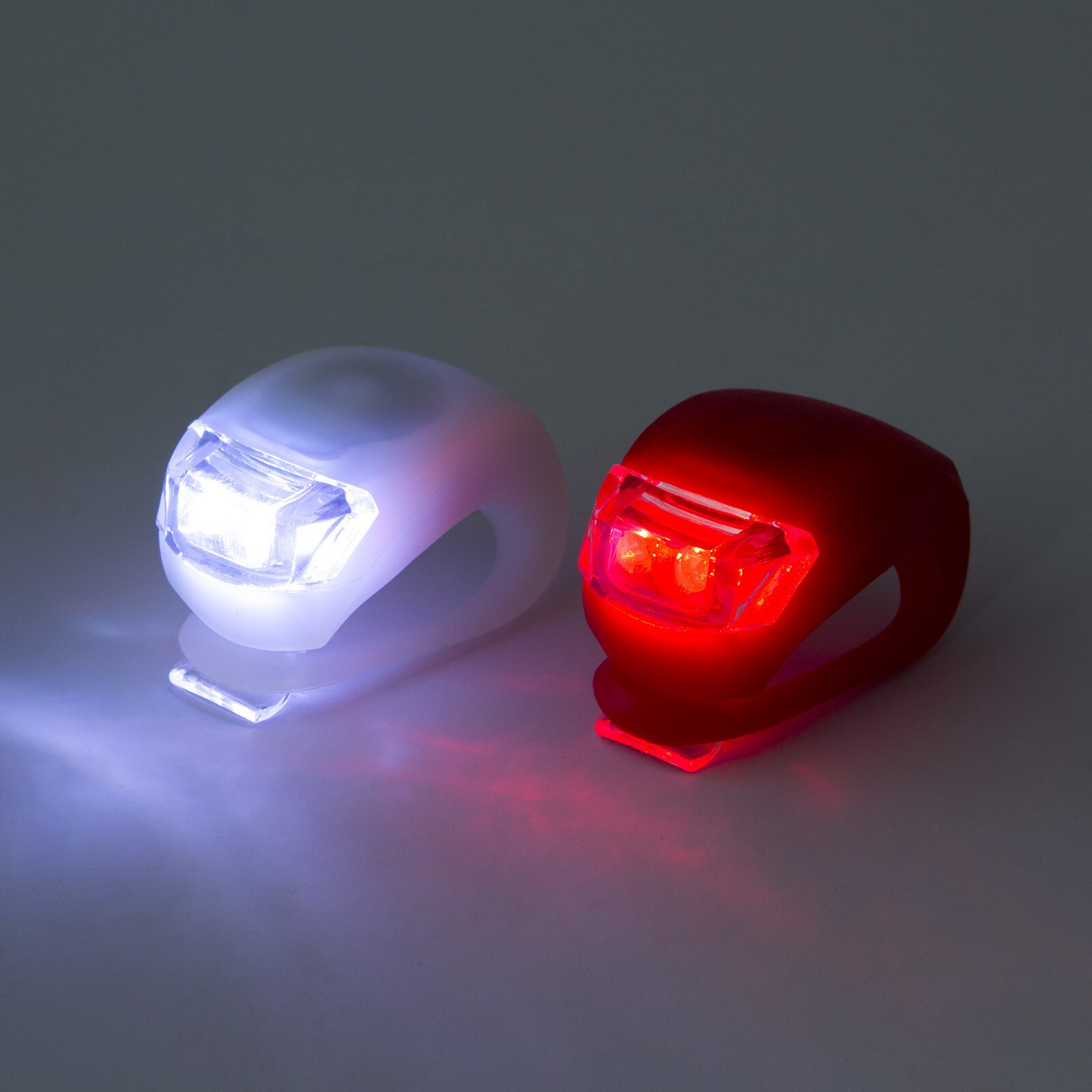 LED-es kerékpár lámpa szett szilikon borítással thumb