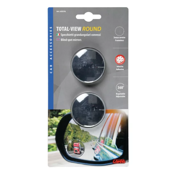 Total View Adjustable blind spot mirror set, 2pcs - Round - Ø 50mm