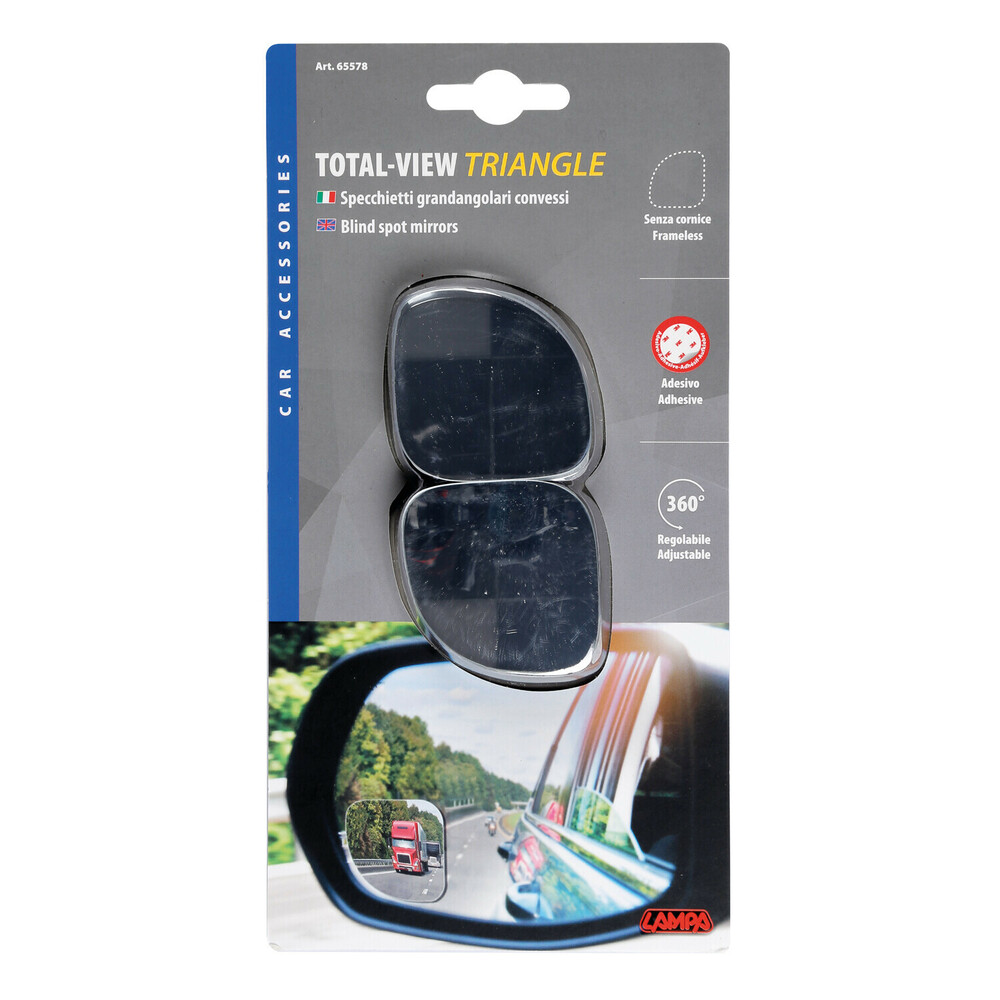 Total View Adjustable blind spot mirror set, 2pcs - Triangle - 50x50mm thumb